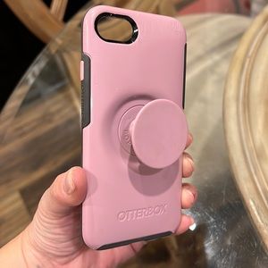 Otter + Pop for iPhone SE, 7 and 8, Pink